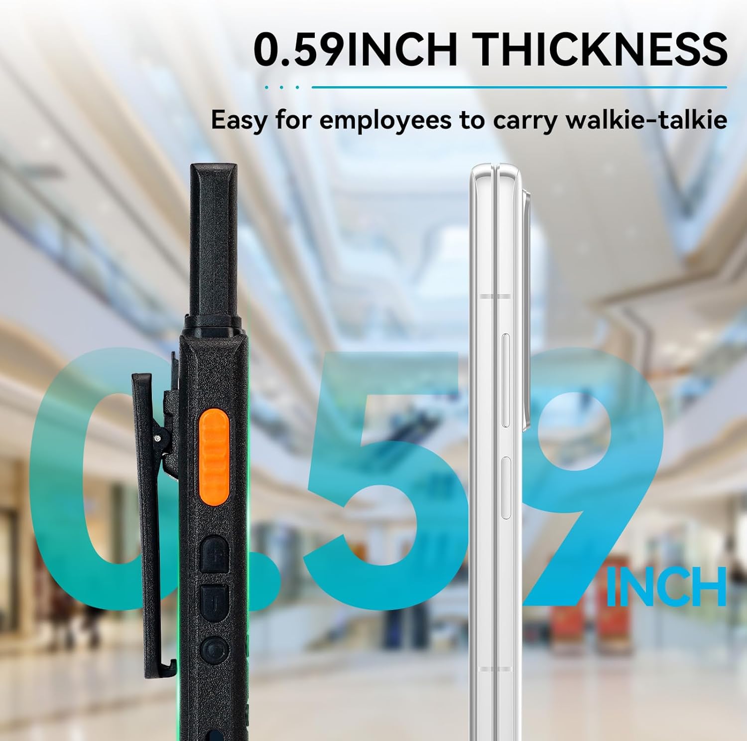 Retevis B3S Portable FRS Two-Way Radios(6 Pack) with Earpiece(4 Pack),Channel Visibility, Durable, Handsfree Walkie Talkie for Church Security