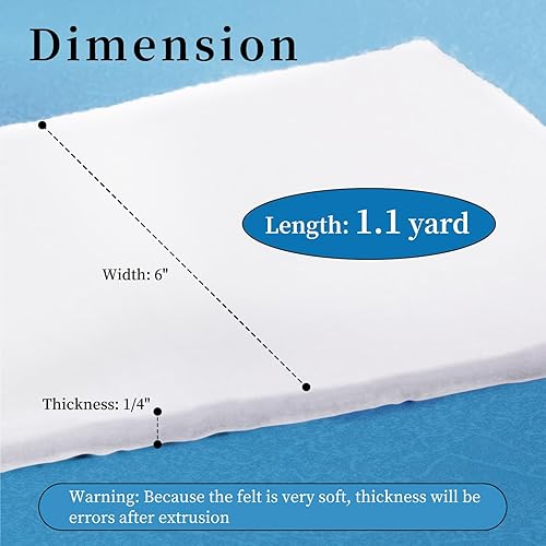 Miniatura 2 de Pllieay Rollos de fieltro con respaldo adhesivo, rollo de fieltro ortopédico de 14 pulgadas de grosor de 6 pulgadas x 1.1 yardas, mezcla de rayón de