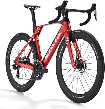 SAVADECK 26 Blade R9 Dura-Ace Di2 Full Carbon Road Bike Shimano R9270 24-Speed, Dura-Ace C60 Carbon Wheelset, Hydraulic Disc Brakes, Ultralight Race Bike