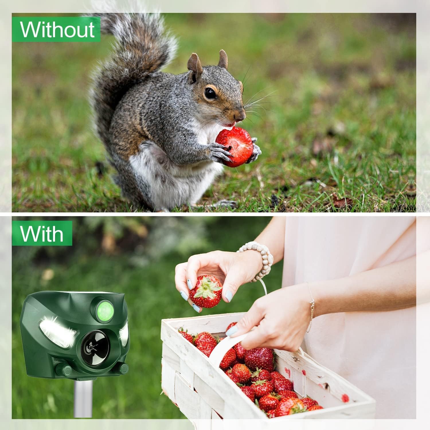 DELTAHVAC Solar Repeller, Waterproof Outdoor Machine with Flashing LED Lights, Suitable for Courtyard Garden… : Tools & Home Improvement