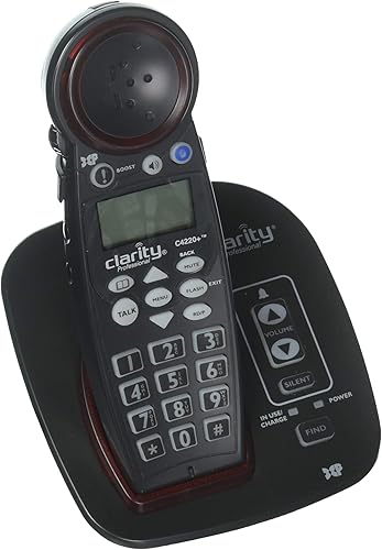 Clarity Profesional C4220+ DECT 6.0 teléfono inalámbrico amplificado con identificación de llamadas parlante y altavoz
