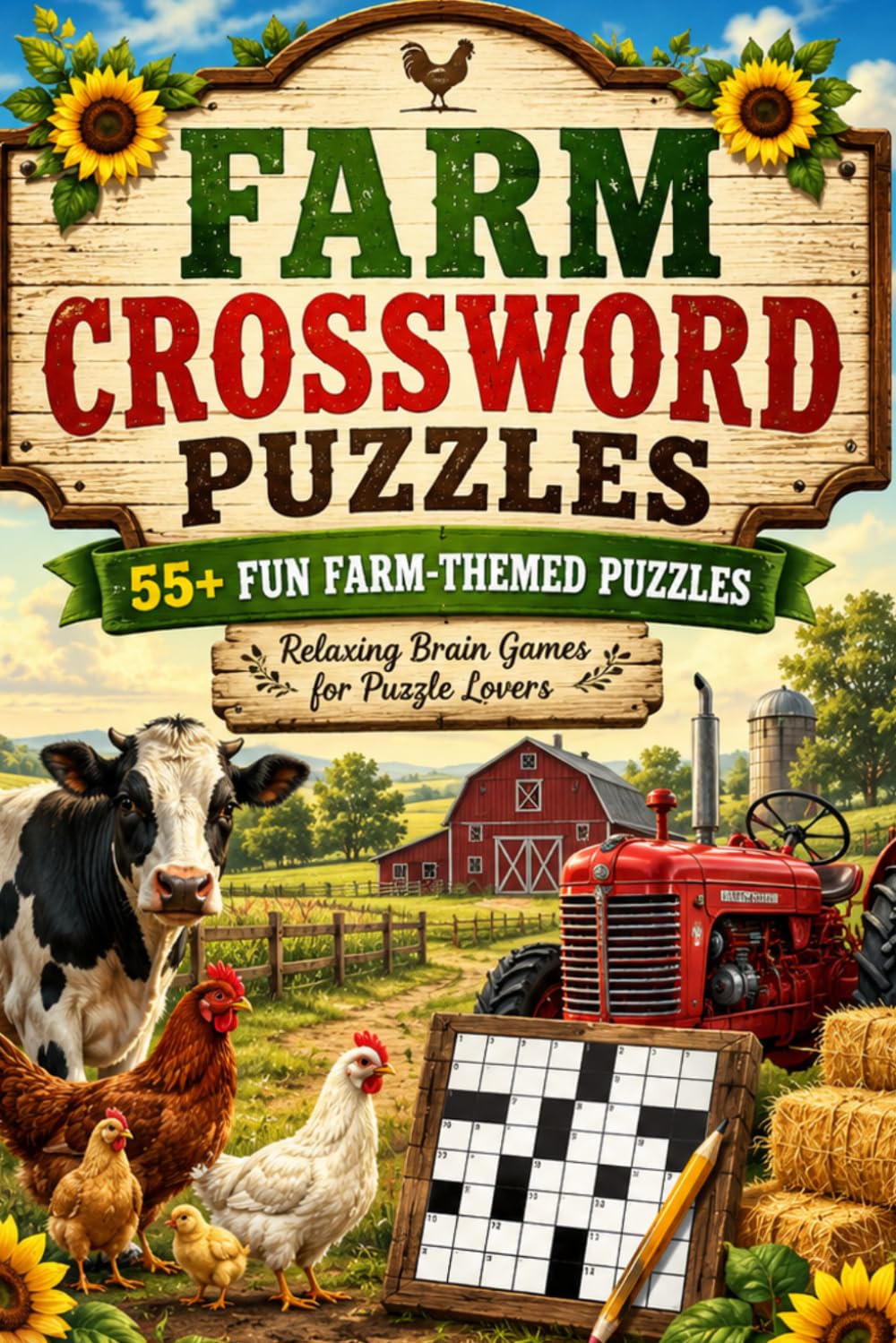 Farm Crossword Puzzle: Crossword Puzzles with Easy to Read Print about Farming, Animals, Crops and more | 6x9 inches 125 Pages| 55+ puzzles... Puzzles for Adults & Seniors