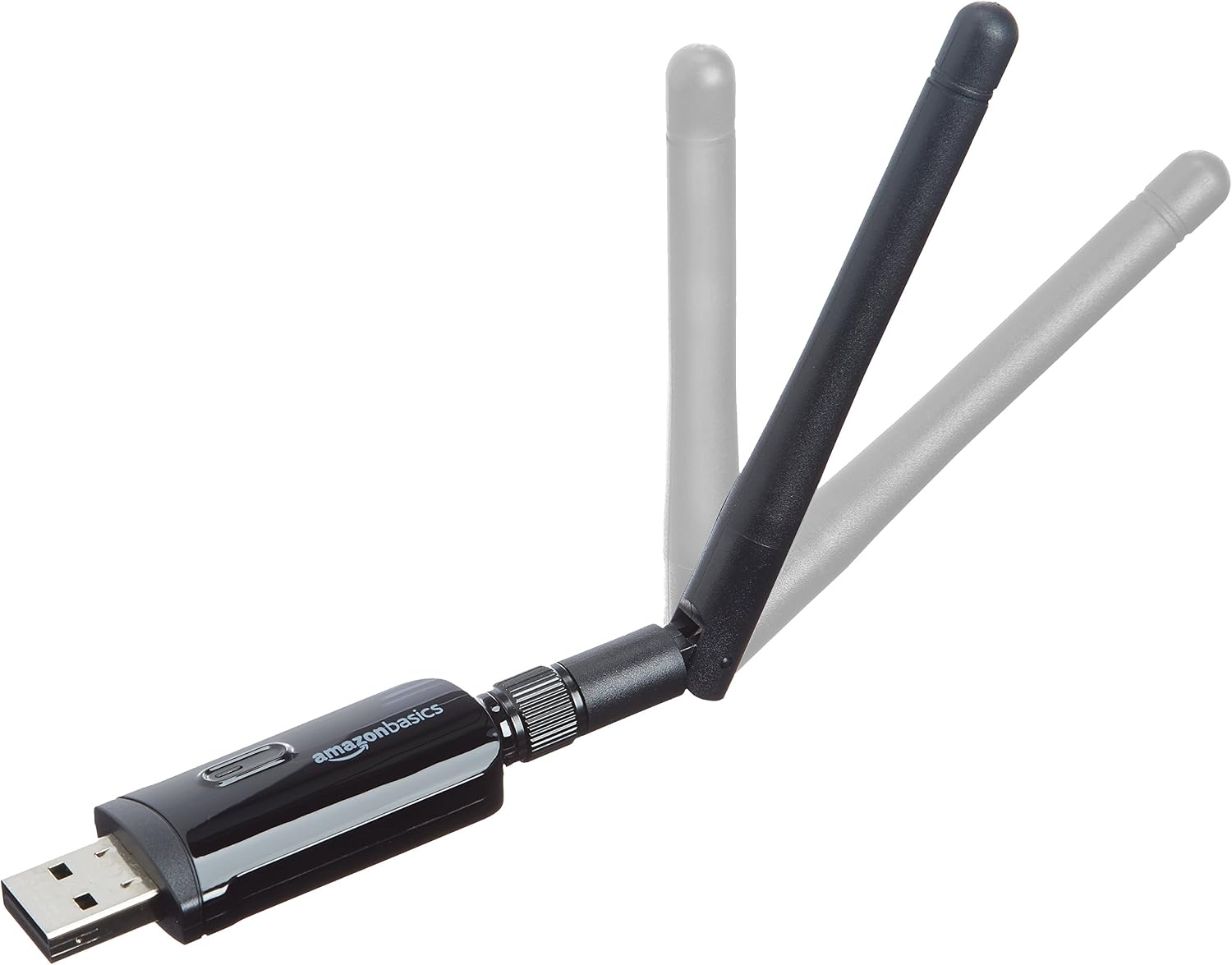 Amazon Basics Wi-Fi 11N USB Adapter - 300 Mbps, Black
