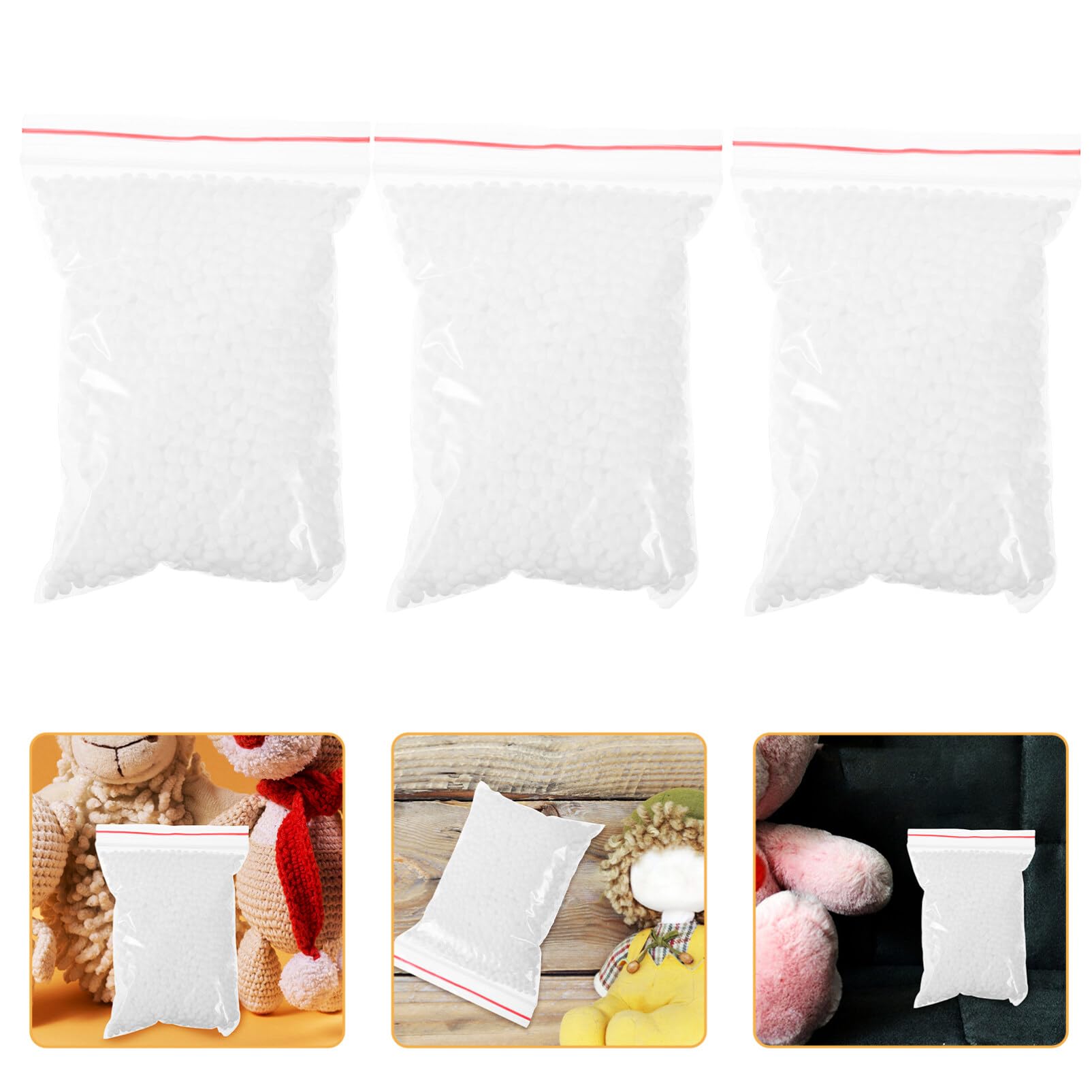 Foam Balls for Crafts of Mini Beads White Lightweight Reusable for DIY Projects Relief Toys Art Crafts and Decorations