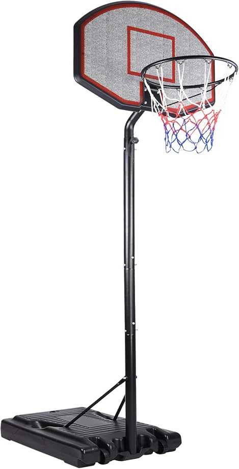 Canestro da basket mobile con rotelle altezza regolabile 257-305cm deuba