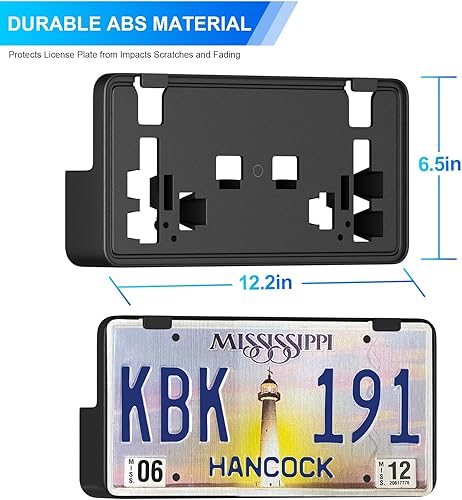 Miniatura 2 de Marco de matrícula para Ford F150 2021 2022 2023 - Soporte para parachoques delantero 2.7L 3.0L 3.5L V6 ML3Z-17A385-BB