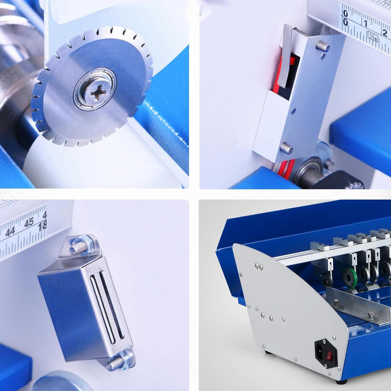 Máquina perforadora de papel, máquina plegable 3 en 1, máquina eléctrica de puntuación de pliegues, metal resistente, perforación/pliegue/corte de 1 mm de ancho, para fotos, menús y cubiertas de