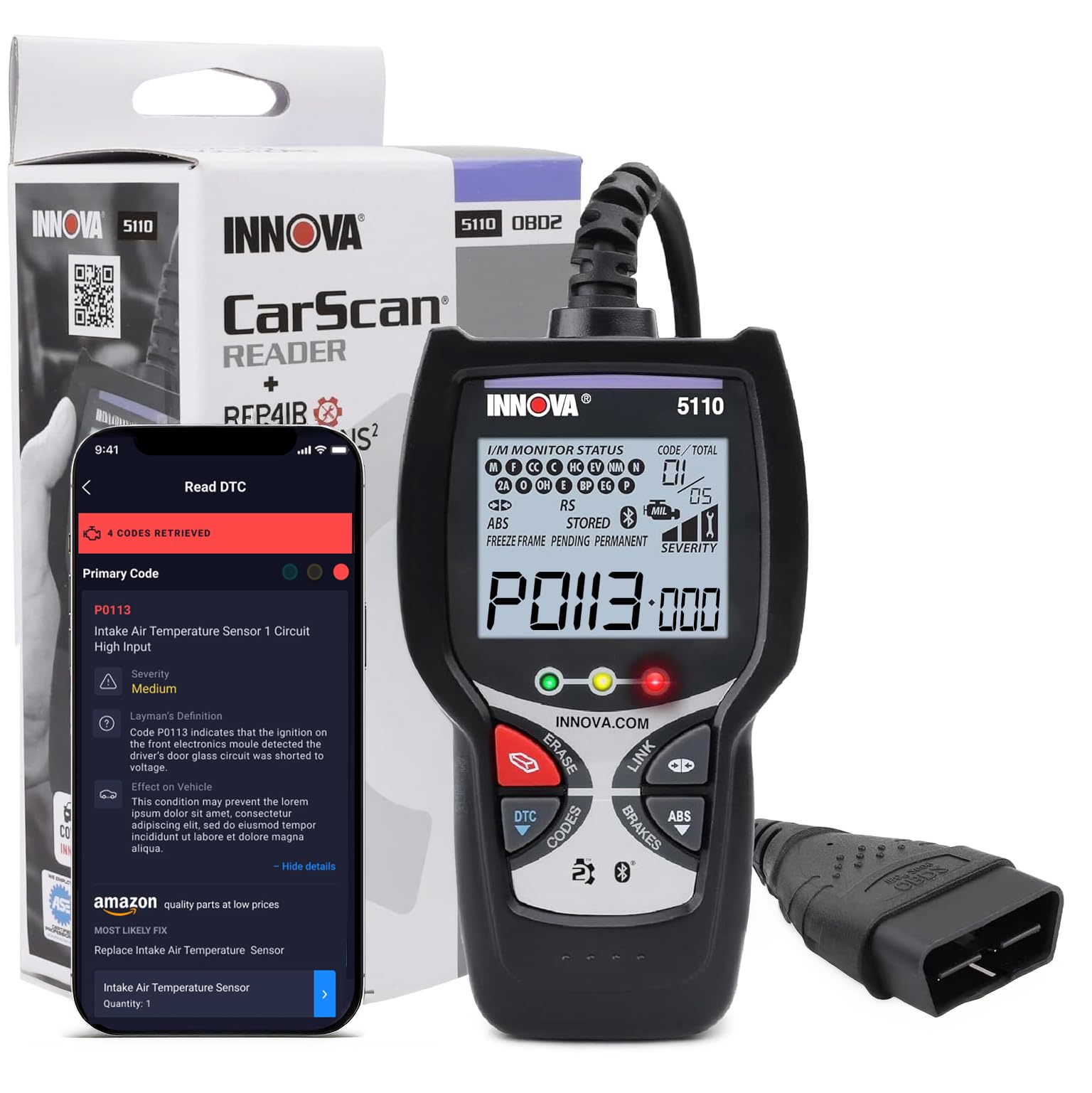 INNOVA 5110 Pro Code Reader Tool - OBD2 Car Diagnostic Scanner – ABS