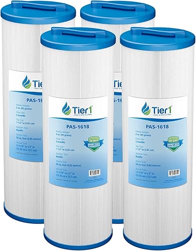 Miniatura 10 de Tier1 Cartucho de filtro para piscina y spa, paquete de 2  Reemplazo para Waterway 817-4050, Teleweir 50, Pleatco PWW50L, PWW50L-M, FC-0172, 4CH-949