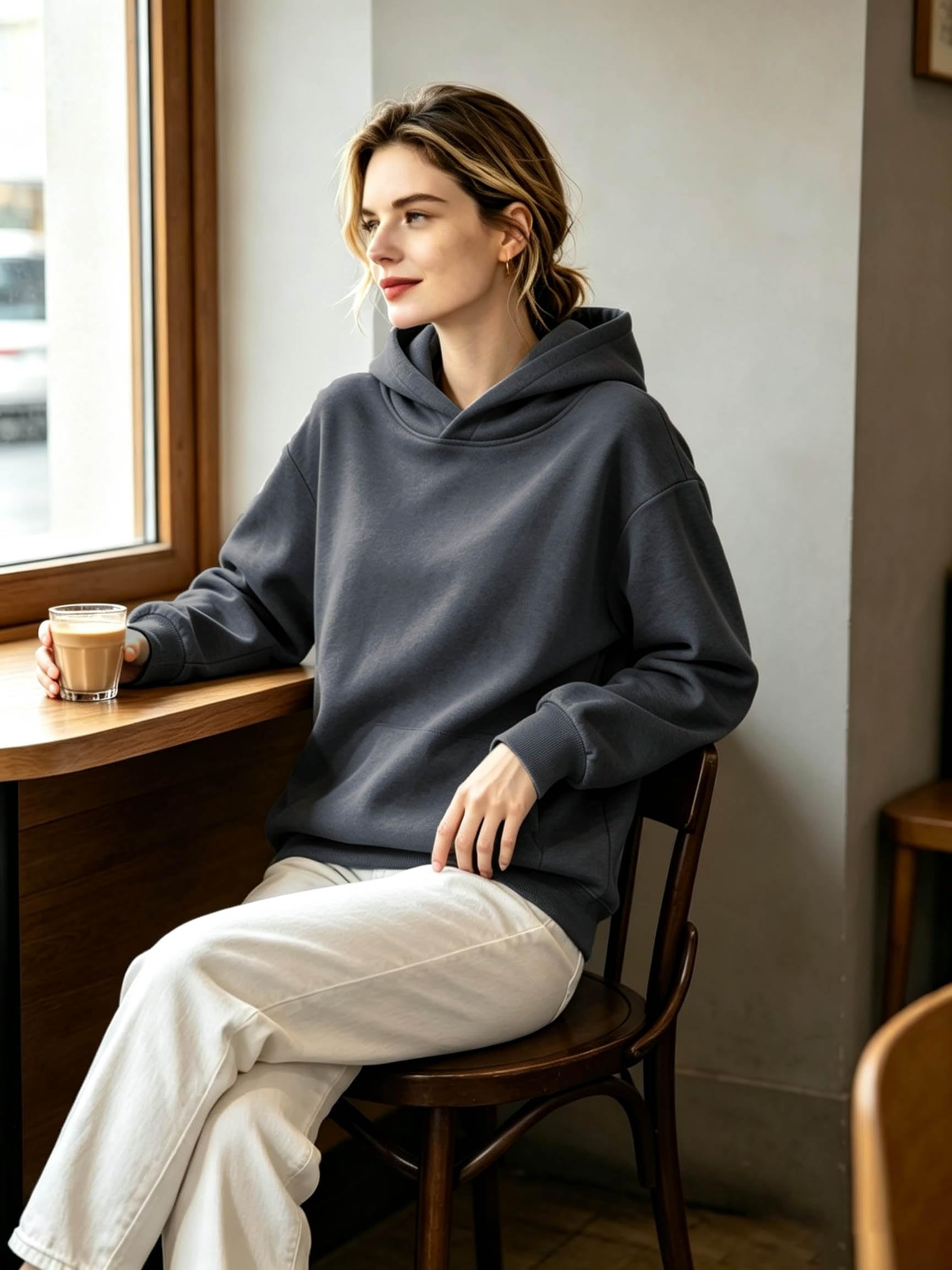 NEYOUQE Pull Femme Chic et Elegant Pull a capuch Sweat Femme Grande Taille