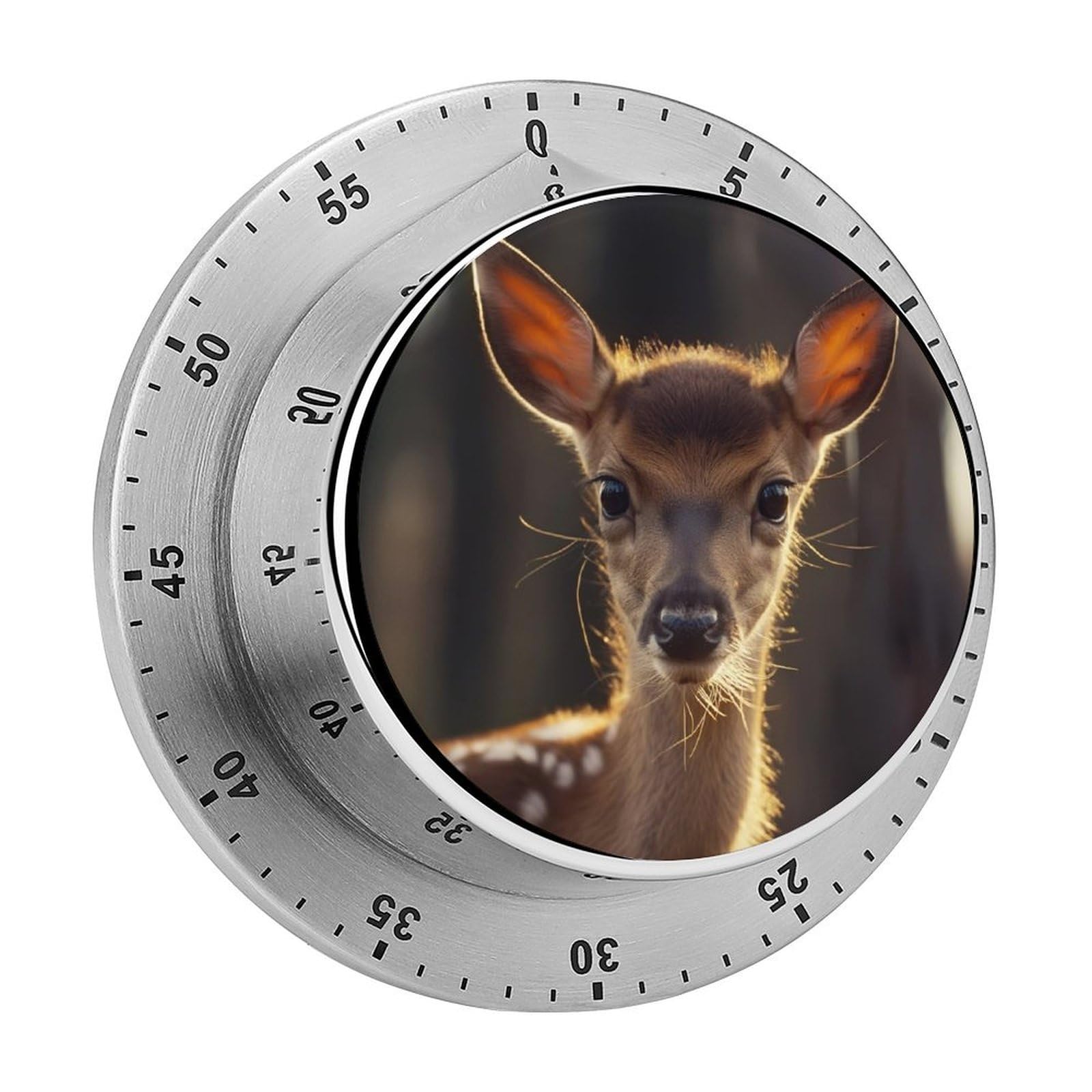 Deer Cute Kitchen Timer Magnetic Countdown Countup Timer for Cooking Baking 8x8cm