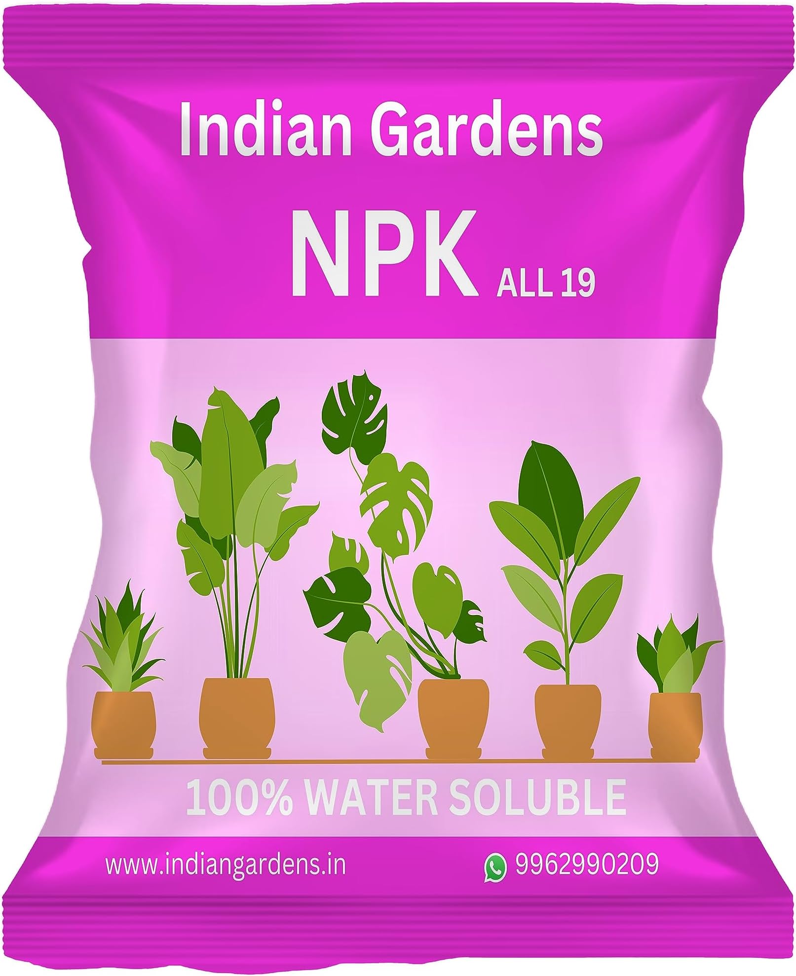 Indian Gardens - Npk 19 Fertilizer Powder For Plants - 2 Kg