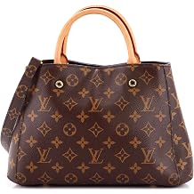 Pre-Loved Montaigne Handbag Monogram Canvas BB, Brown
