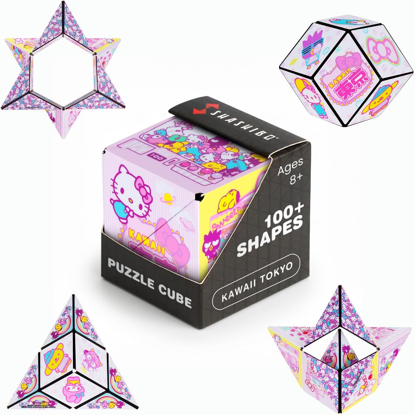 Shashibo Hello Kitty Magnetic Puzzle Cube, Stress Relief Fidget Toy