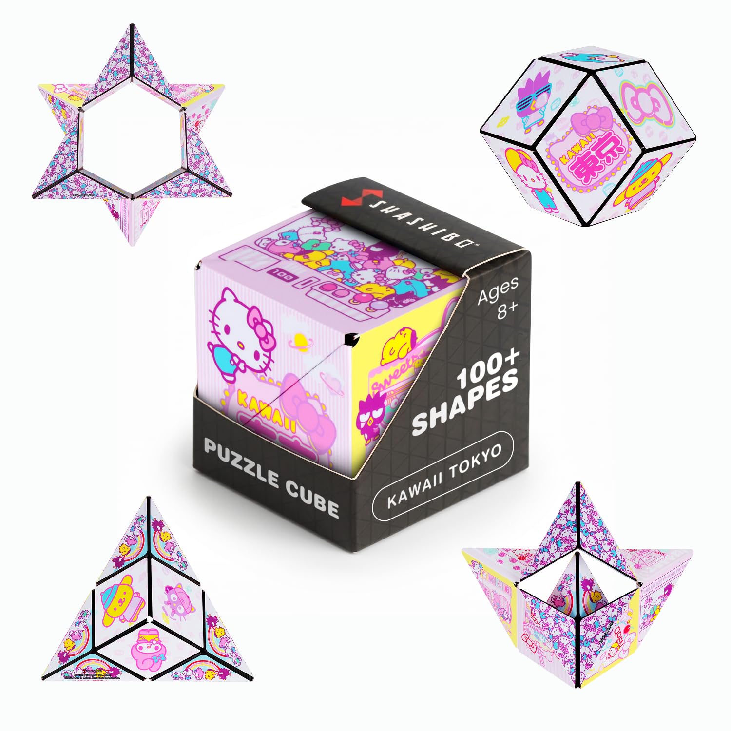 Shashibo Hello Kitty Magnetic Puzzle Cube, Stress Relief Fidget Toy
