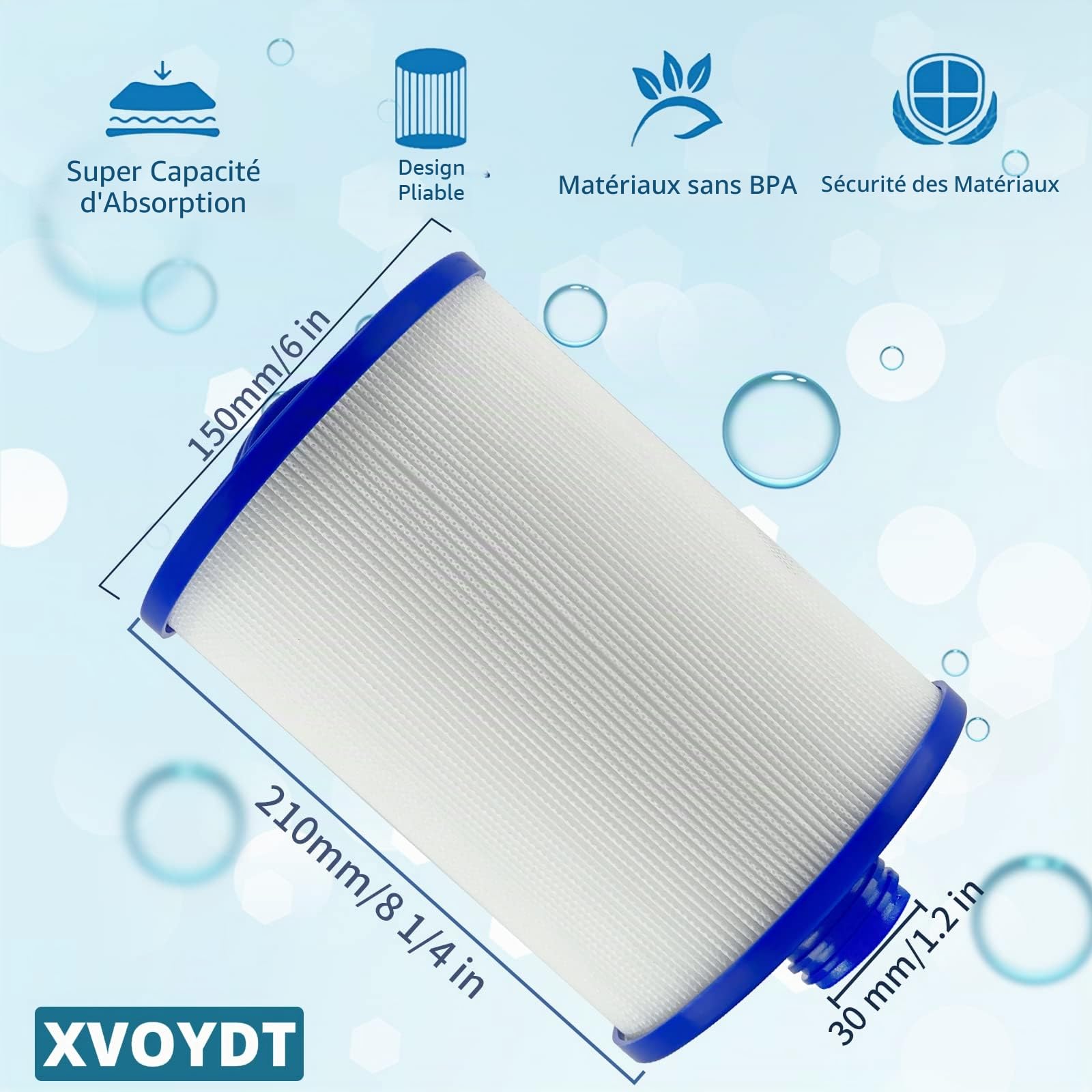Lot de 2 filtres pour Spa,Remplacement filtres pour Unicel 6CH-940