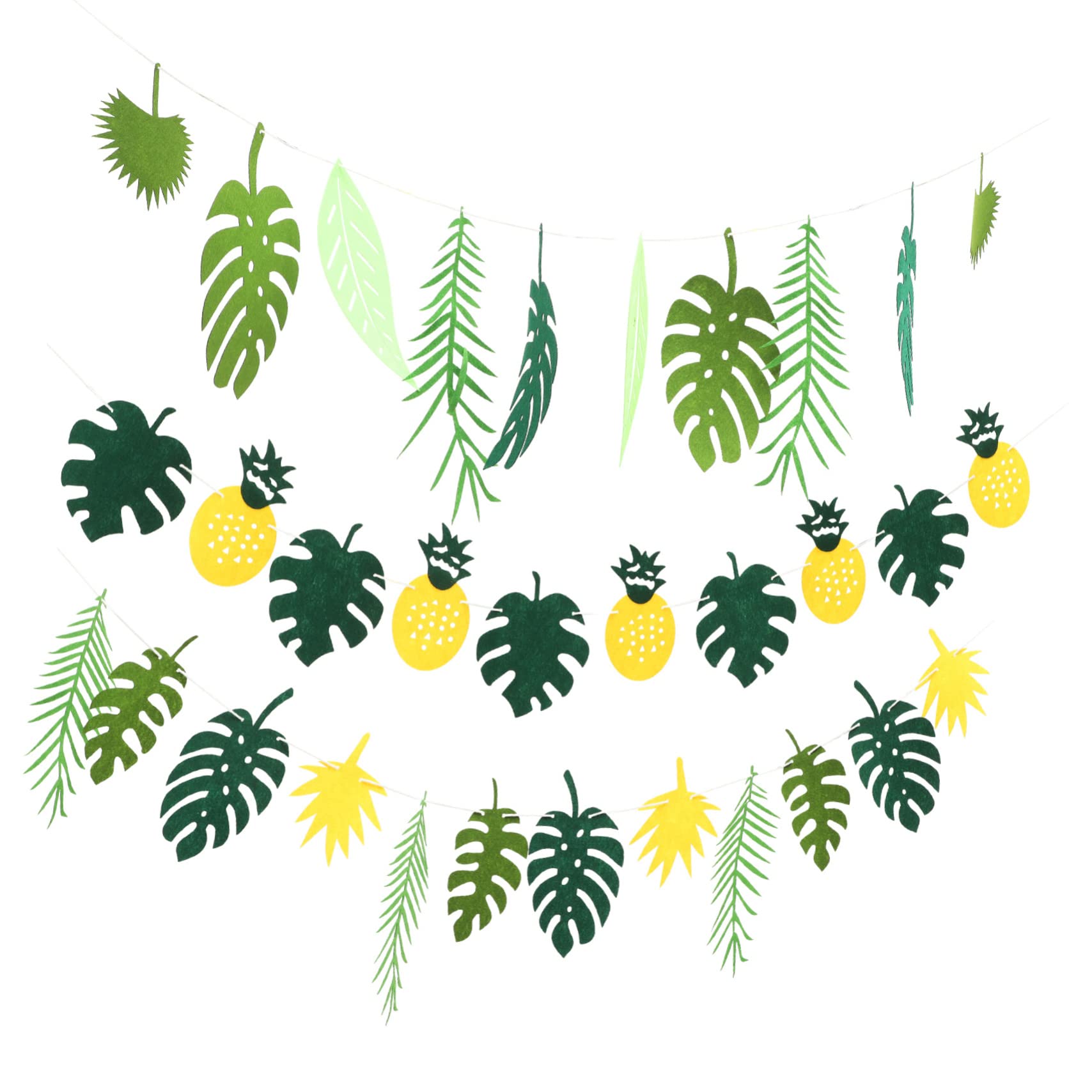 4sätze Tropisches Dekorationsset Mit Palmenblättern Teiliges Banner Für Hawaii-Party Hochzeiten Und Sommerfeste Installieren Auffällige Deko Für