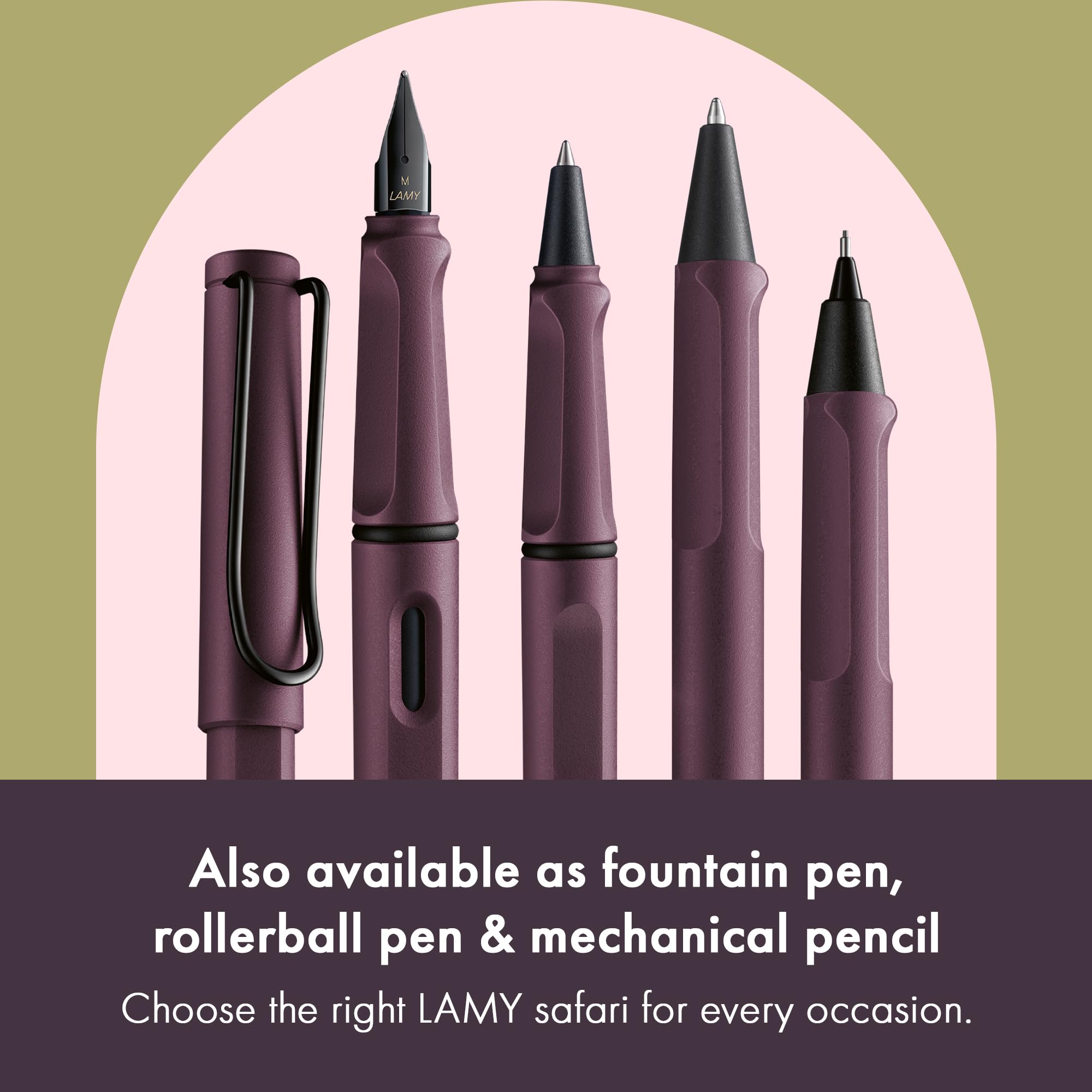 Lamy safari scarlet długopis – ponadczasowy, klasyczny długopis z ergonomicznym uchwytem i wytrzymałym tworzywem sztucznym ASA – w zestawie wkład o dużej pojemności M 16 o szerokości kreski M w