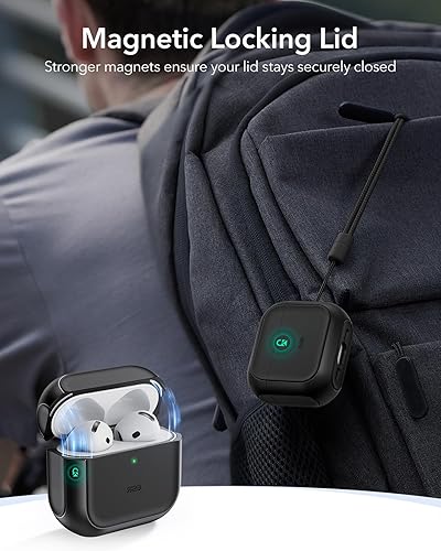 Miniatura 4 de ESR for AirPods 4 Case, Compatible with AirPods 4th Generation Case (2024) (USB-C), Compatible with MagSafe, Drop Protection Cover with Lanyard,