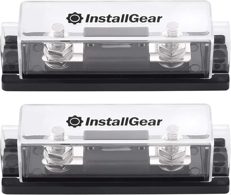 Porta-fusível ANL InstallGear 0/2/4 AWG com fusível de 250 A – Kit com 2 unidades