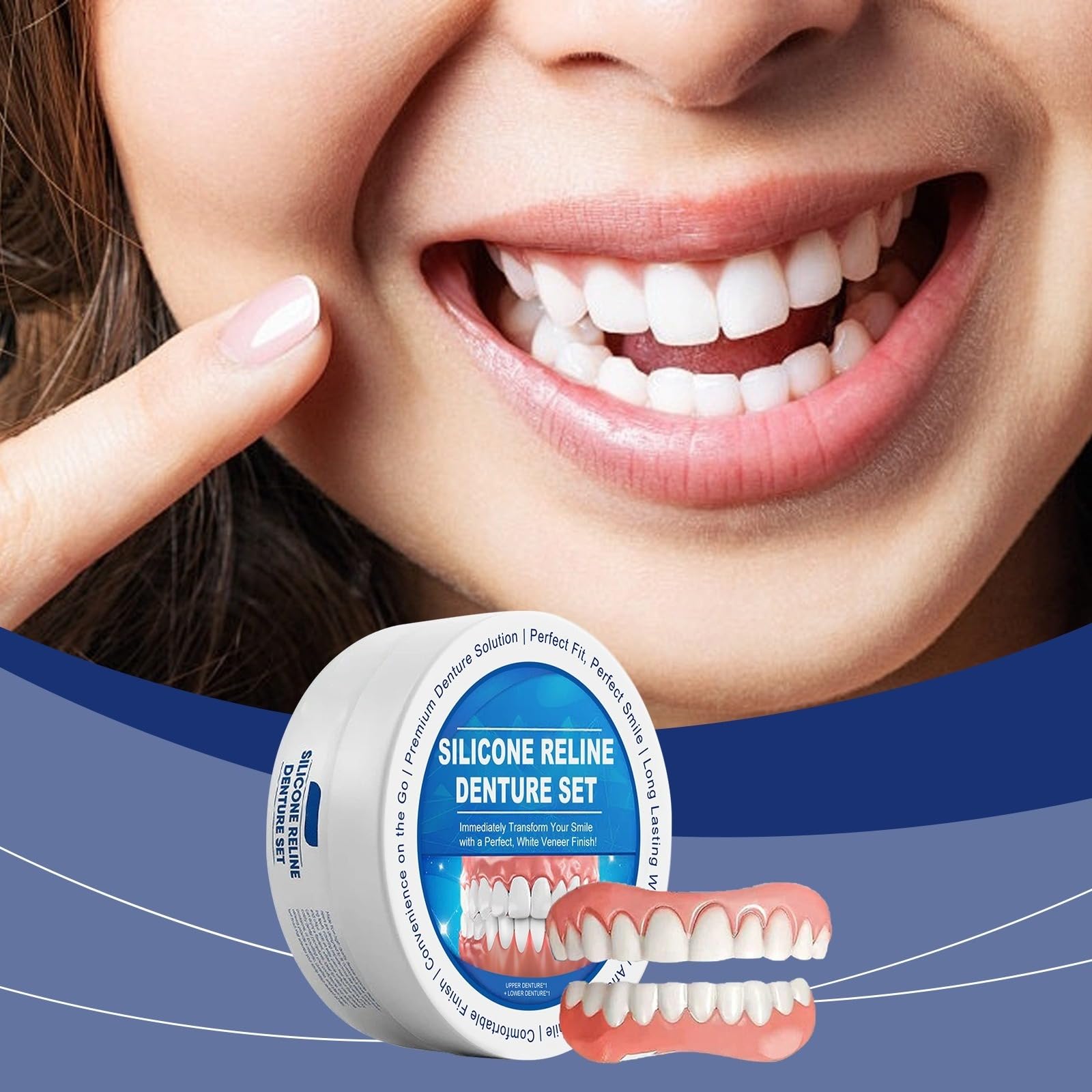 Dentier Prothèses dentaires, kit de rebasage Soft Dent-ure, aspect naturel