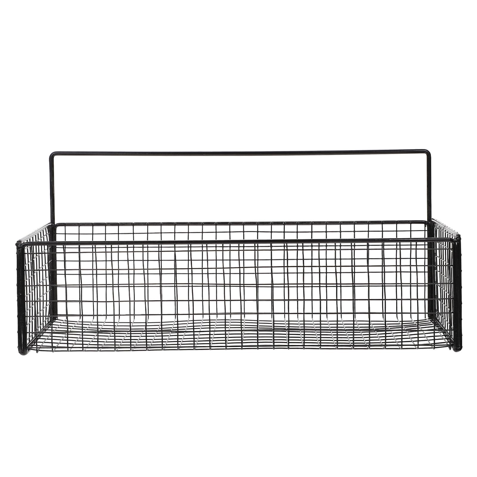 Cesta de almacenamiento de hierro para evitar el desorden de frutas y ajos en la encimera