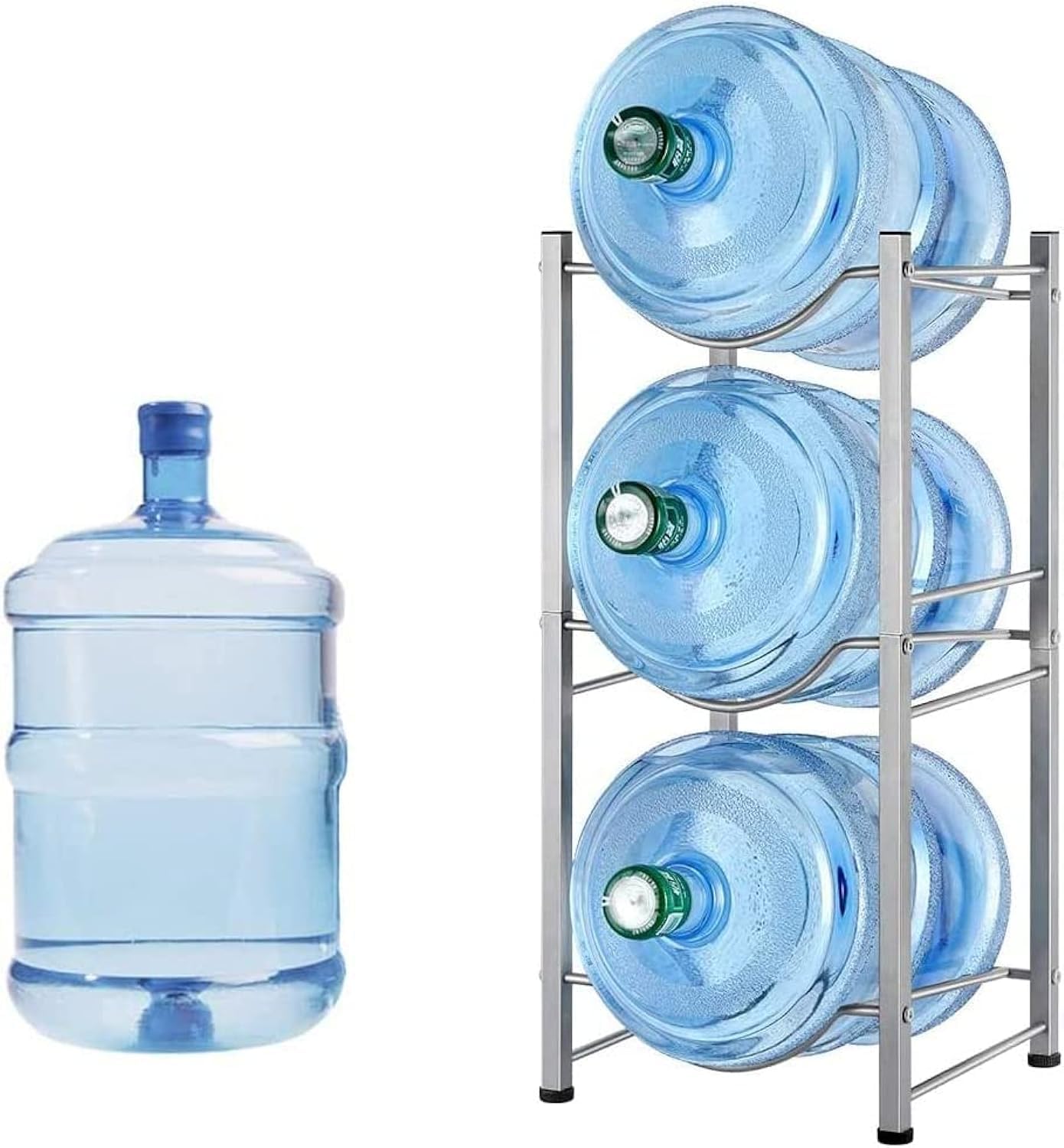 Water Cooler Jug Rack, Heavy Duty Water Bottle Holder Storage Rack for 5 Gallon Water Dispenser, Save Space (3 bottle)