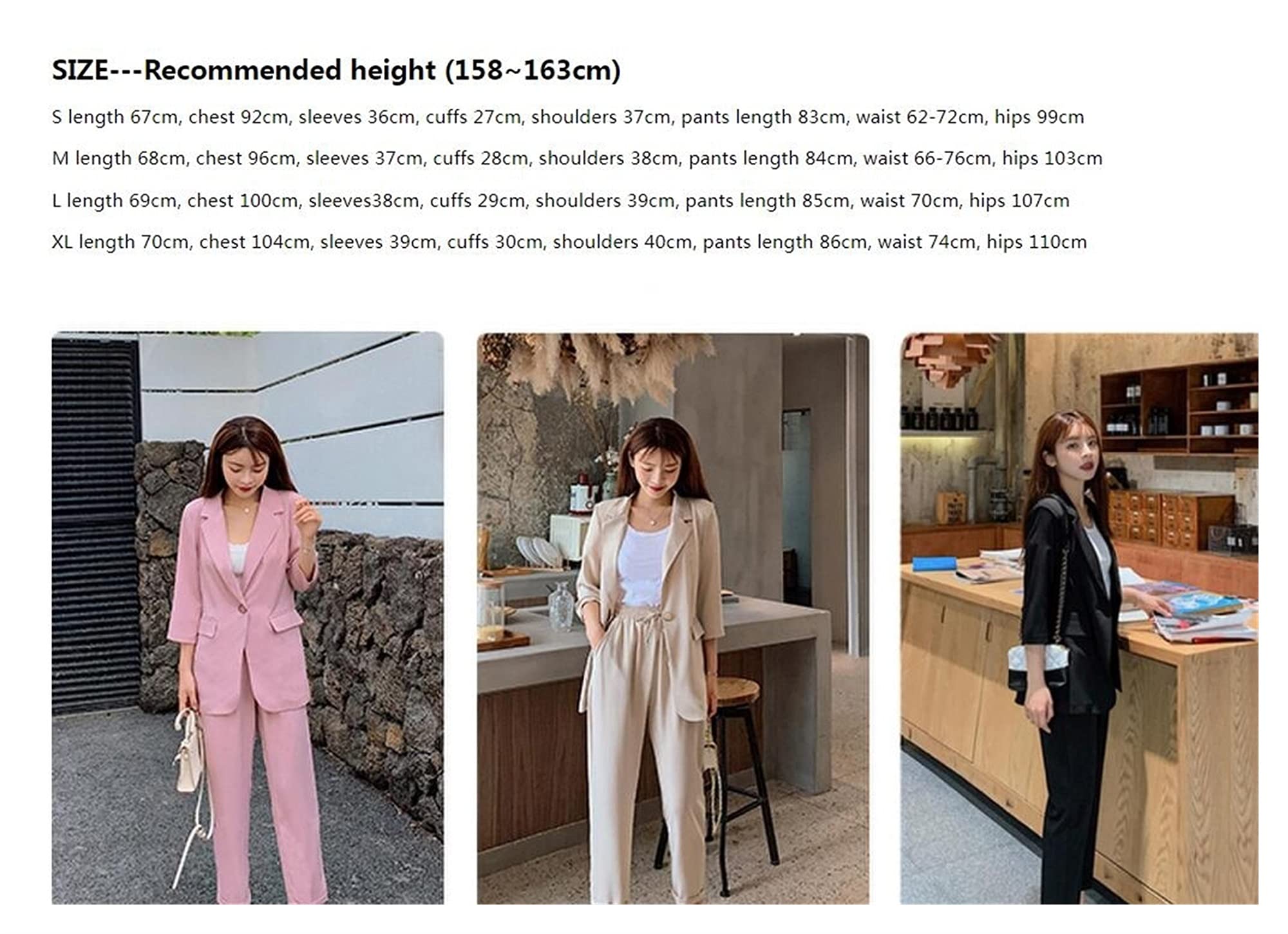 Amazon | [HXSZWJJ] 春と秋の女性のオフィススーツは、ソリッド