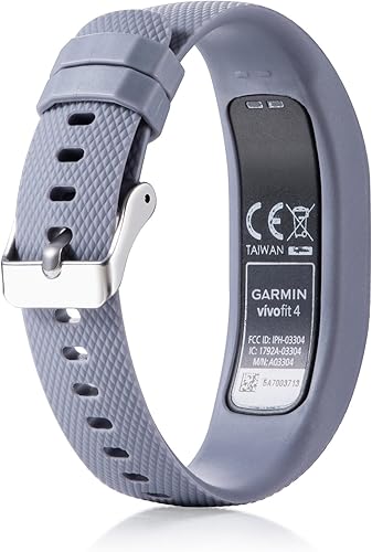 Miniatura 6 de Compatible con Garmin Vivofit 4 Band, correa de repuesto de silicona para Garmin Vivofit 4 (sin rastreador (negro, grande)