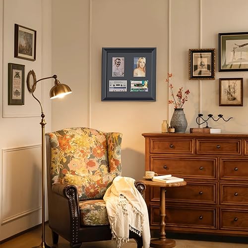 Miniatura 9 de Gabinete de exhibición de caja de sombra de almacenamiento de cinta de cassette, marco de exhibición de almacenamiento de cassette, marco de