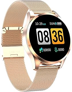 Ladies Men's Smart Watch, Full Touch Screen Fitness Tracker Bluetooth Smart Watch with Calorie Pedometer Activity Tracker Compatible with iOS Android (Color: B)(D)