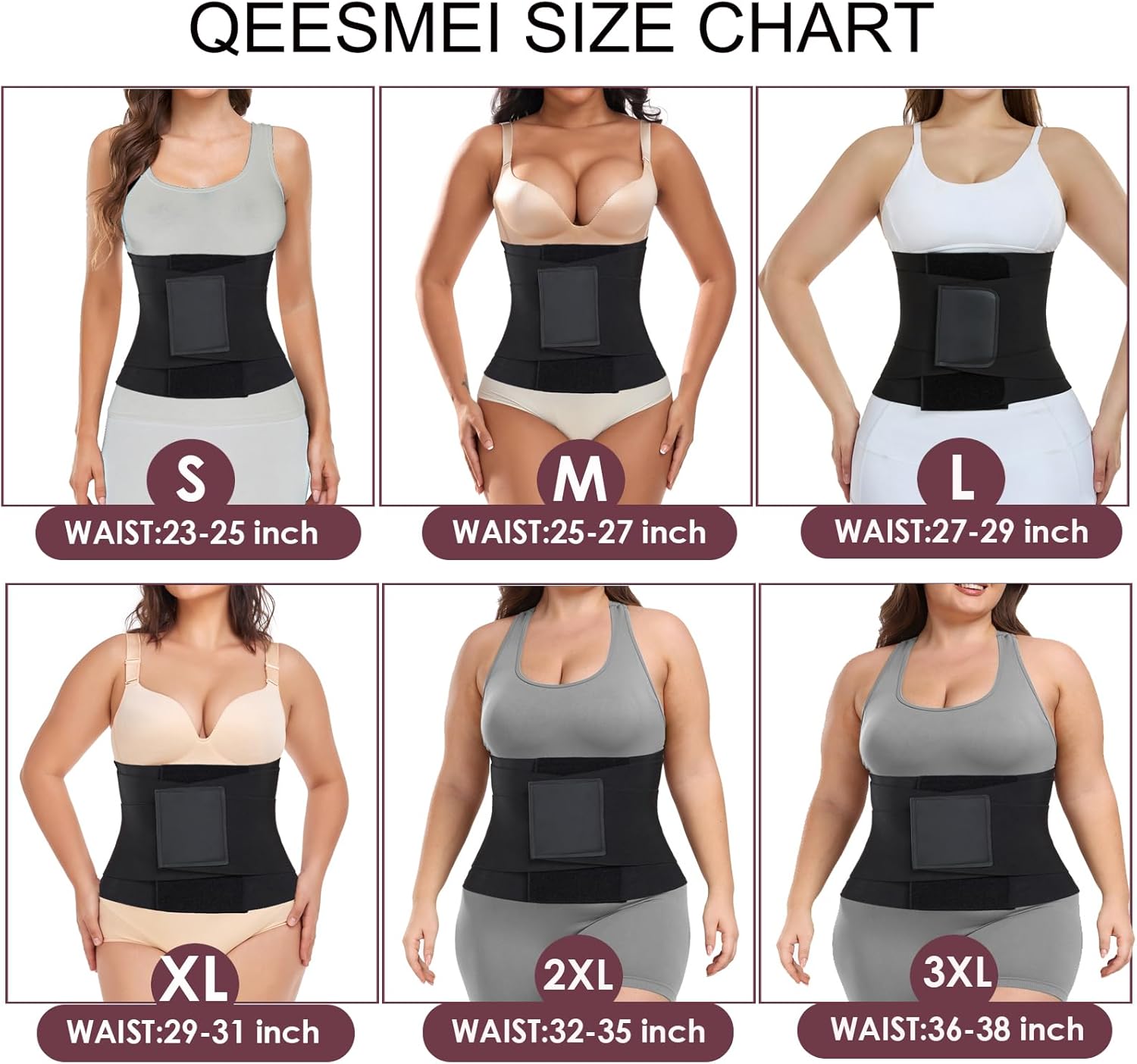 Waist Trainer for Women Waist Cincher Trimmer Ab Belt Tummy Control Body Shaper with Triple Wrap - Image 7
