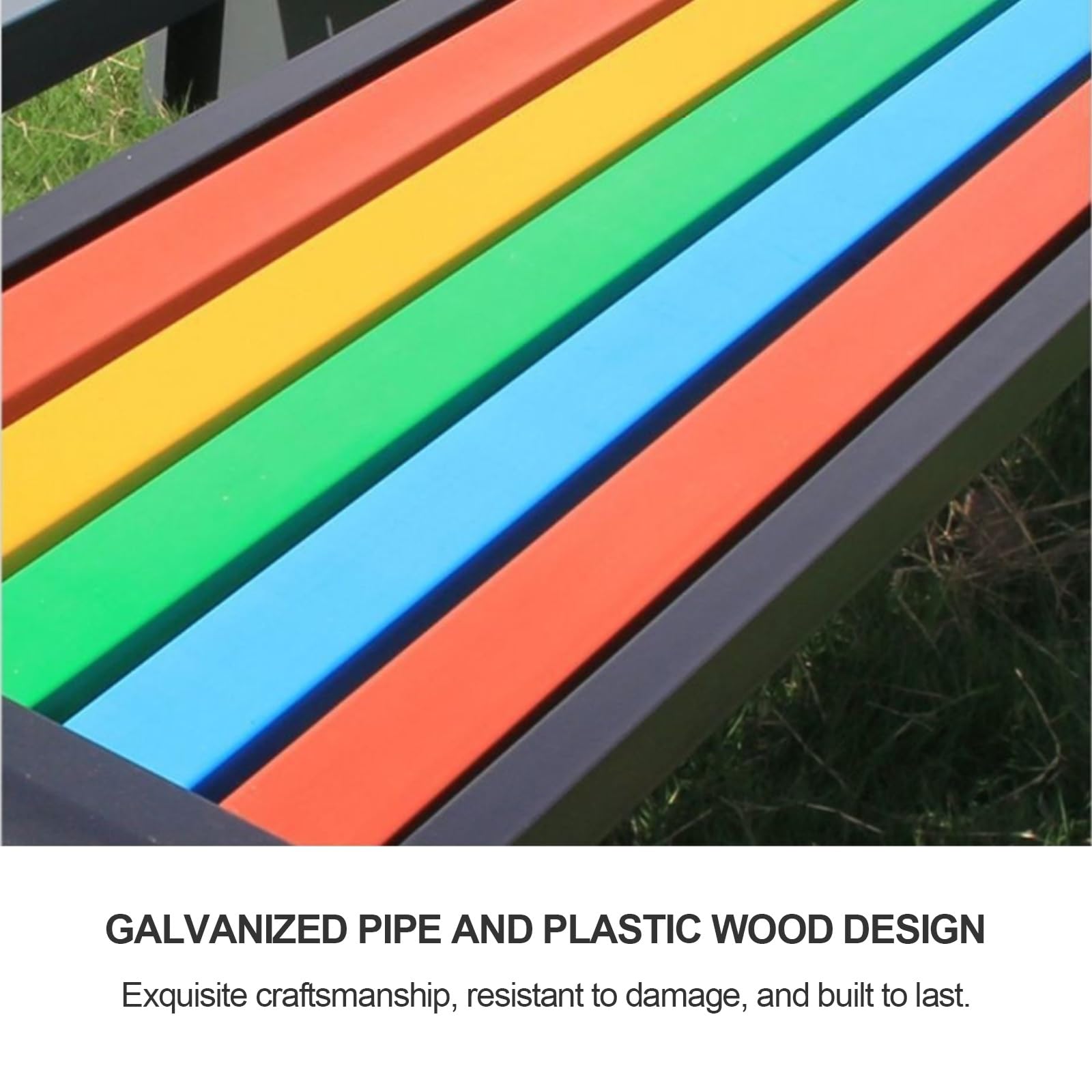 Banco impermeable sin respaldo para exteriores, diseño moderno para patios, porches, jardines y césped, 150 cm / 59.1in, color rojo, perfecto para entradas y pasillos