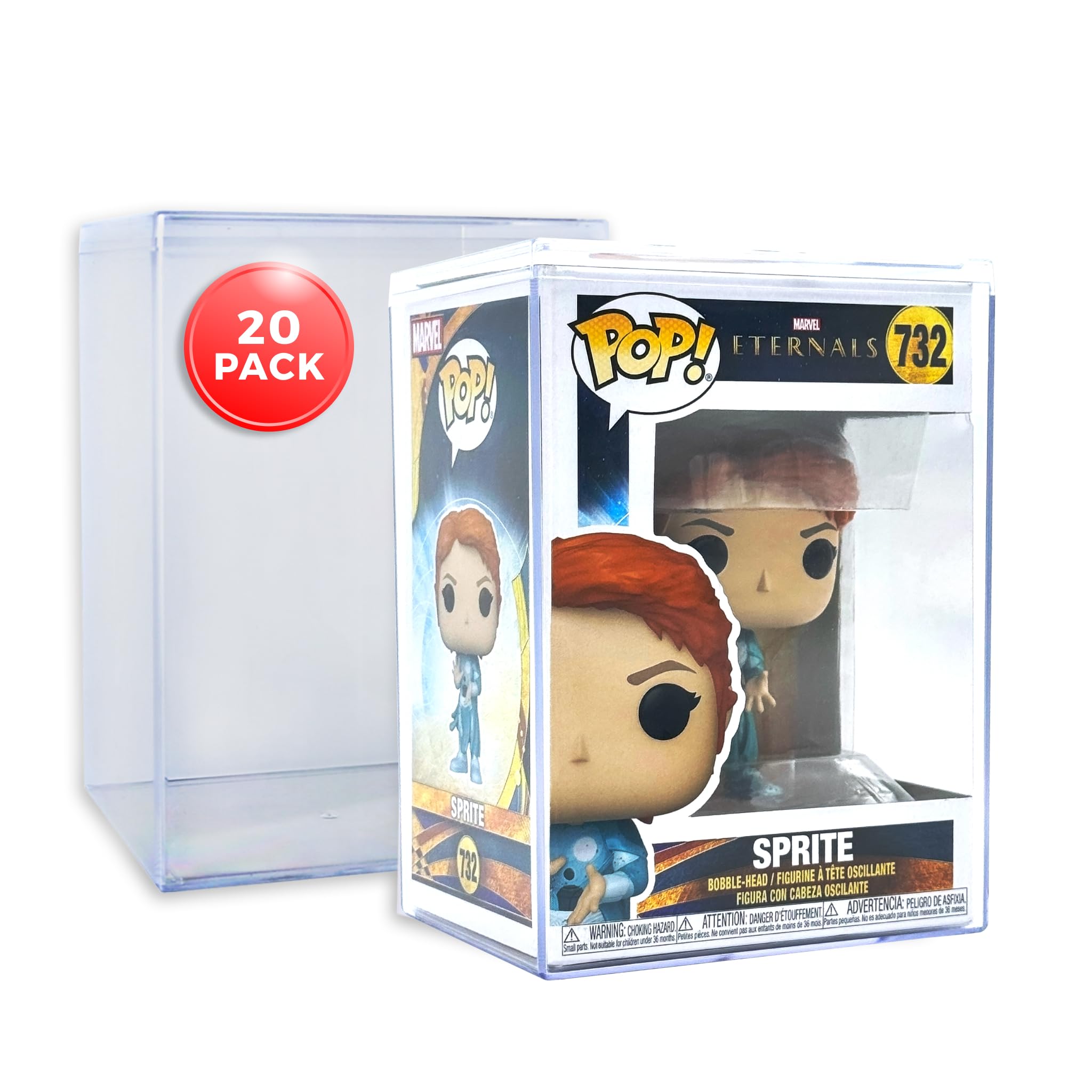 20-Pack Hard Acrylic Funko Pop Protector Display Case (4"), Stackable Display Case, Crystal Clear, 2.5mm Thick, Made in USA by Gary Plastic Packaging 20 pack