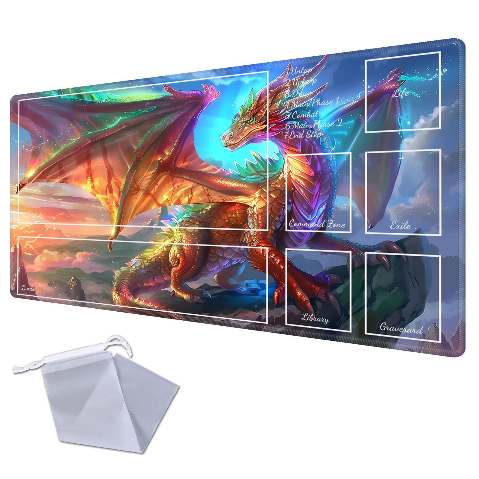 Amazon.com: FXIANGWL for MTG Playmat with Zones, 23.6x13.7 in
