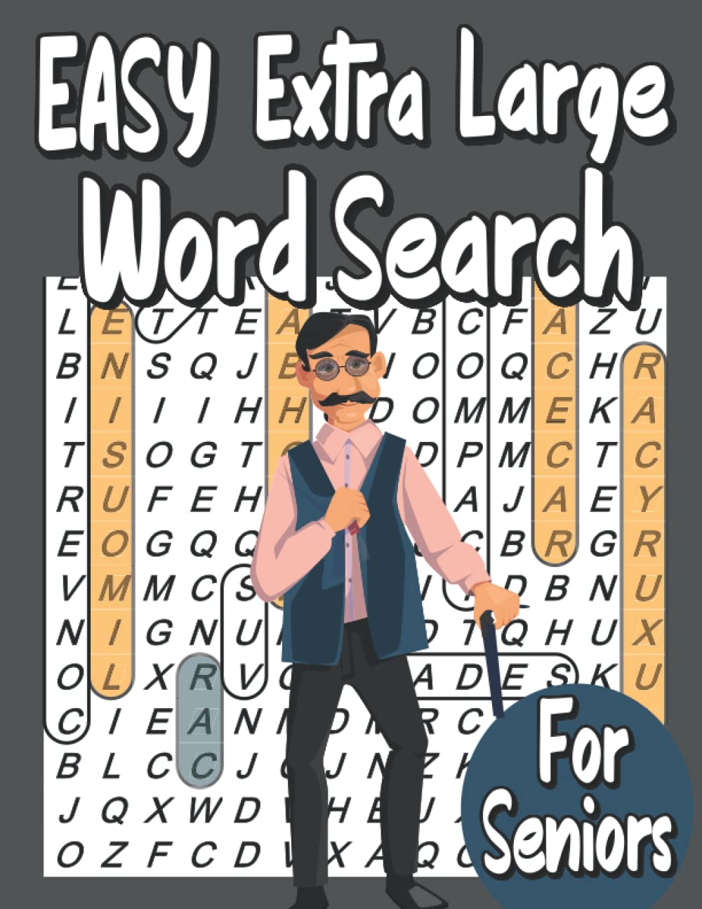 Easy Extra Large Word Search For Seniors: 640 words to find with solutions, 8,5"x11" ,Train your Brain Everyday
