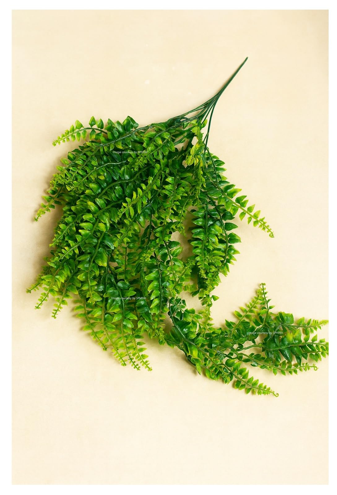 SPHINX Artificial Fern Hanging Vine approx 67 cm light-flow design| UV Resistant Falling Greenery Plants | For Wedding,Arch,Greenery Wall,Balcony,Home,Cafe,Office and Christmas Decor- (2, Green Fern)