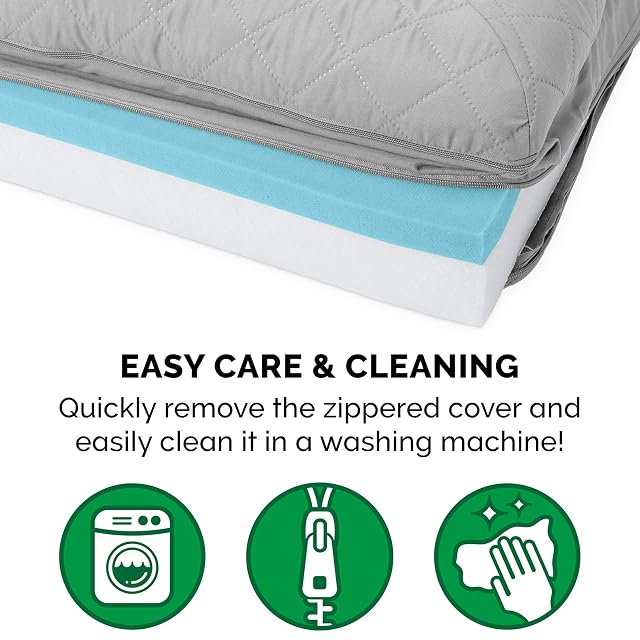 Foto 7 de 8 de Furhaven Cama de gel refrescante para perros grandes con refuerzos extraíbles y funda lavable