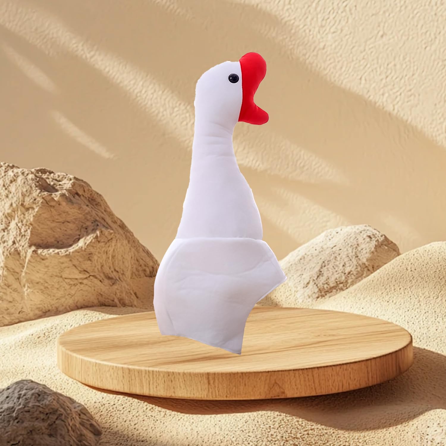 Lezevn Plush Animal Hat Novelty Goose Hat for Photoshoot Stage Performance Christmas Halloween Party Joking Gift - Image 3