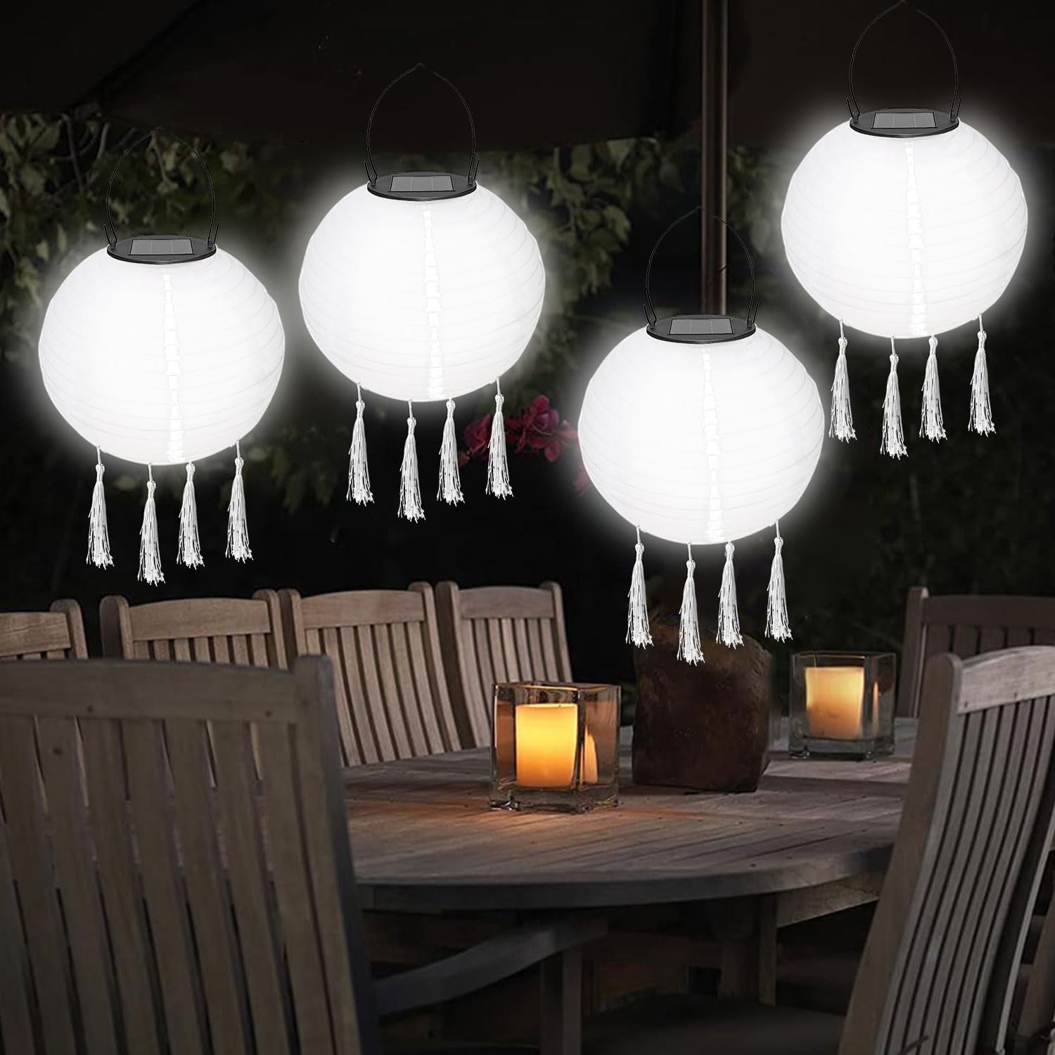 Lanterna Cinese Solare Da Esterno - Impermeabile, LED, Per Giardino E Feste, Con Energia Solare - Foto 3