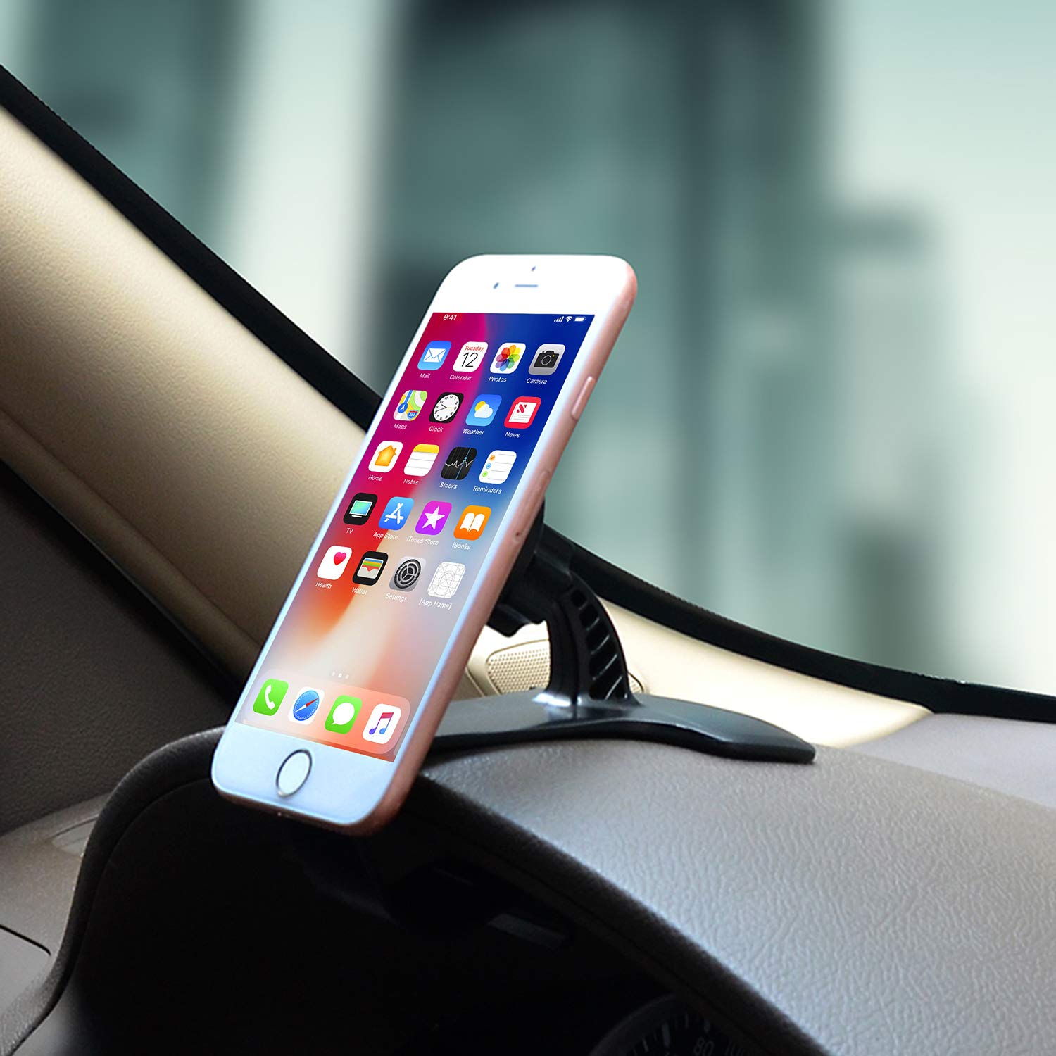 Maclean MC-858 - Supporto da Auto per Cellulare e Smartphone, con Regolazione a 360 Gradi