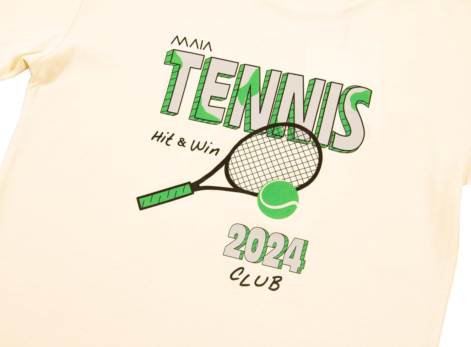 KlothoMAIA Boys Short Sleeve Tennis Hit Win Graphic T-Shirt Cotton Fabric