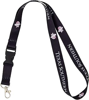 Desert Cactus Texas Southern University Lanyard TSU Tigers Car Keys ID Badge Holder Keychain Detachable Breakaway Snap Buckle (Black)