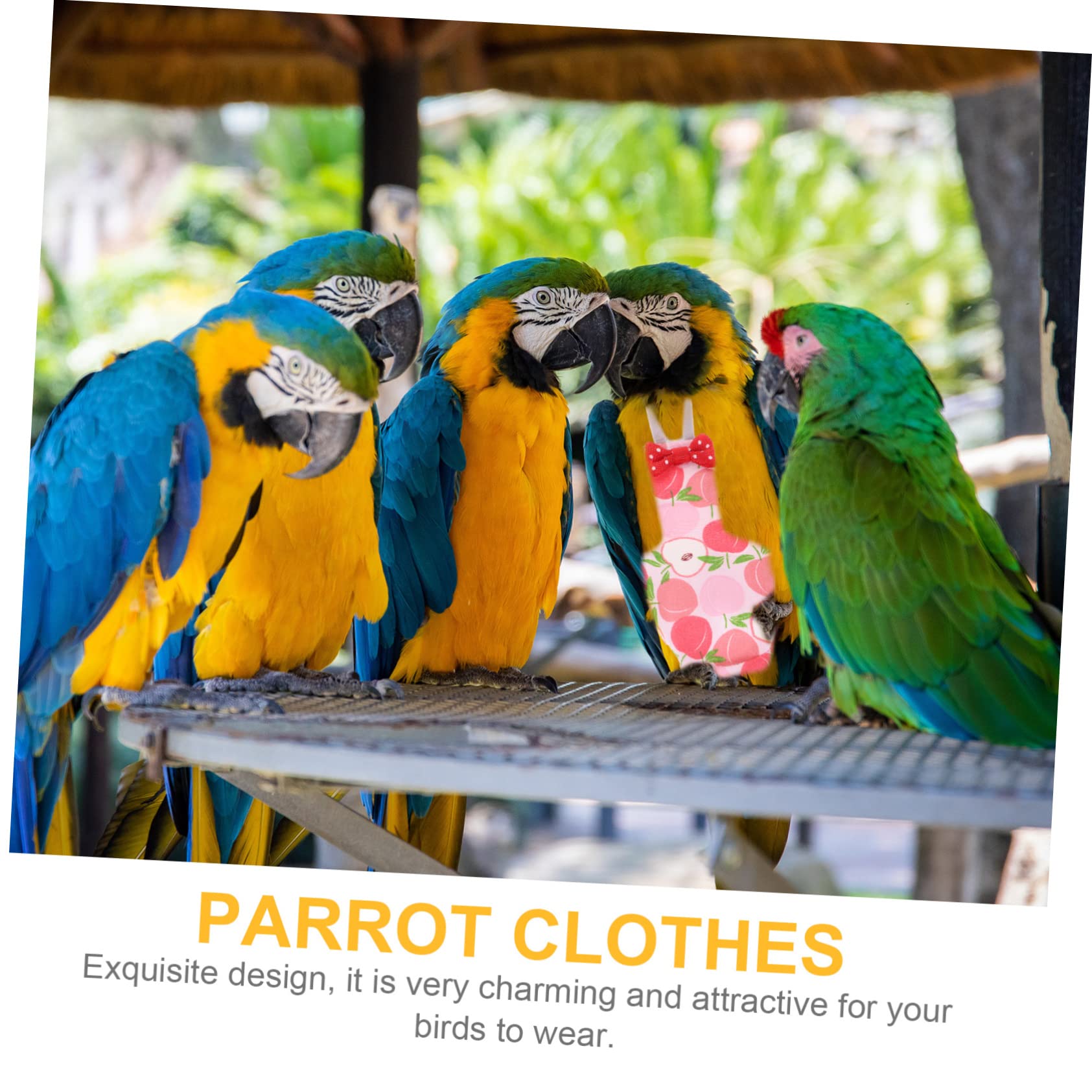 VANZACK 10piezas Pañal Reutilizable para Aves Ropa Decorativa para Periquitos y Cotorras Traje De Vuelo para Mascotas para Fiestas y Celebraciones