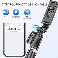 Vista 6 de Trípode para selfie, todo en uno, extensible y portátil, para iPhone, con control remoto inalámbrico, compatible con iPhone 17, 16, 15, 14, 13, 12