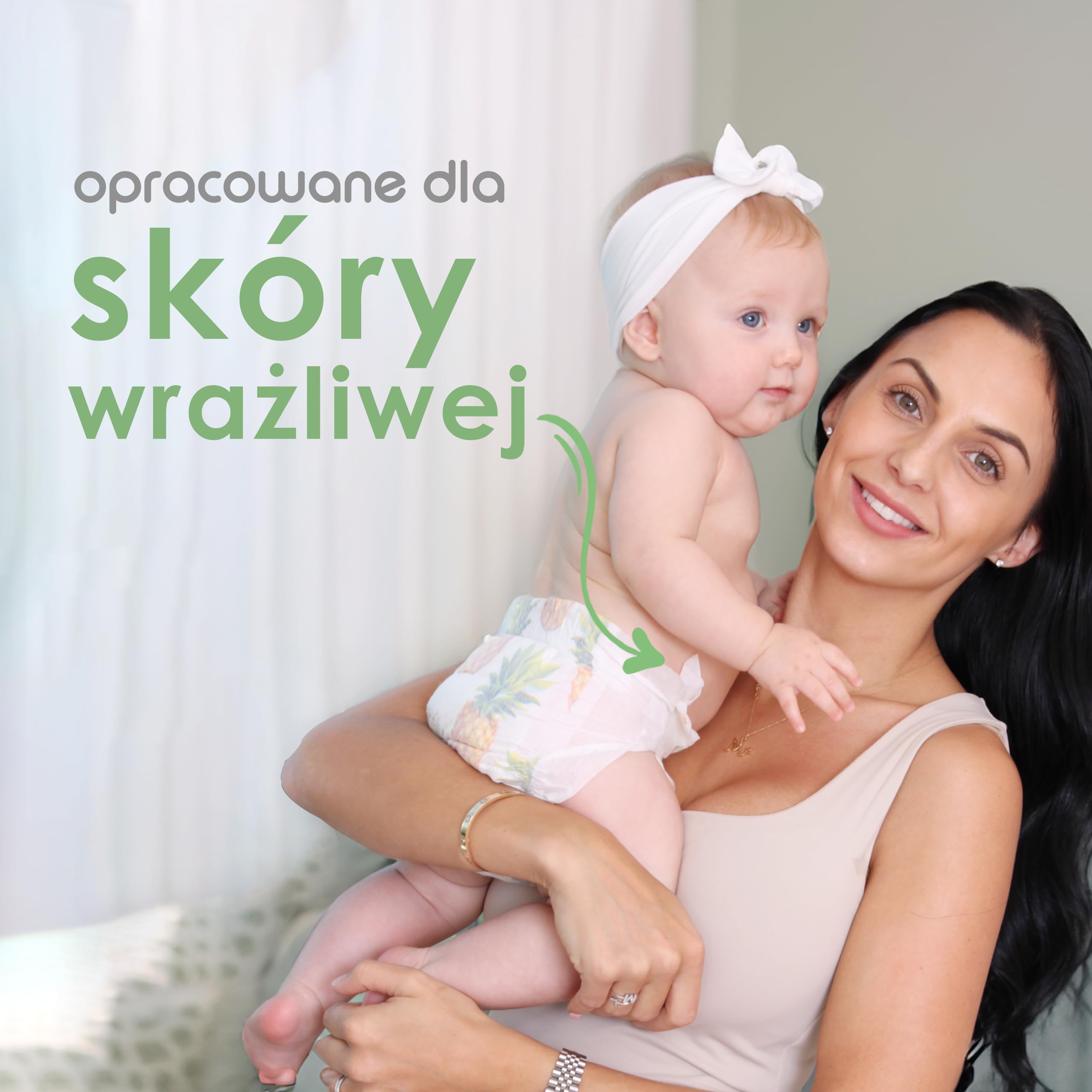 PureBorn Eco Organic Bambusowe pieluchy, Rozmiar 4 (7-12 kg), 96 sztuki, Hipoalergiczne, Ultra miękkie, Ekologiczne, Różne Nadruki, Wskaźnik Wilgotności