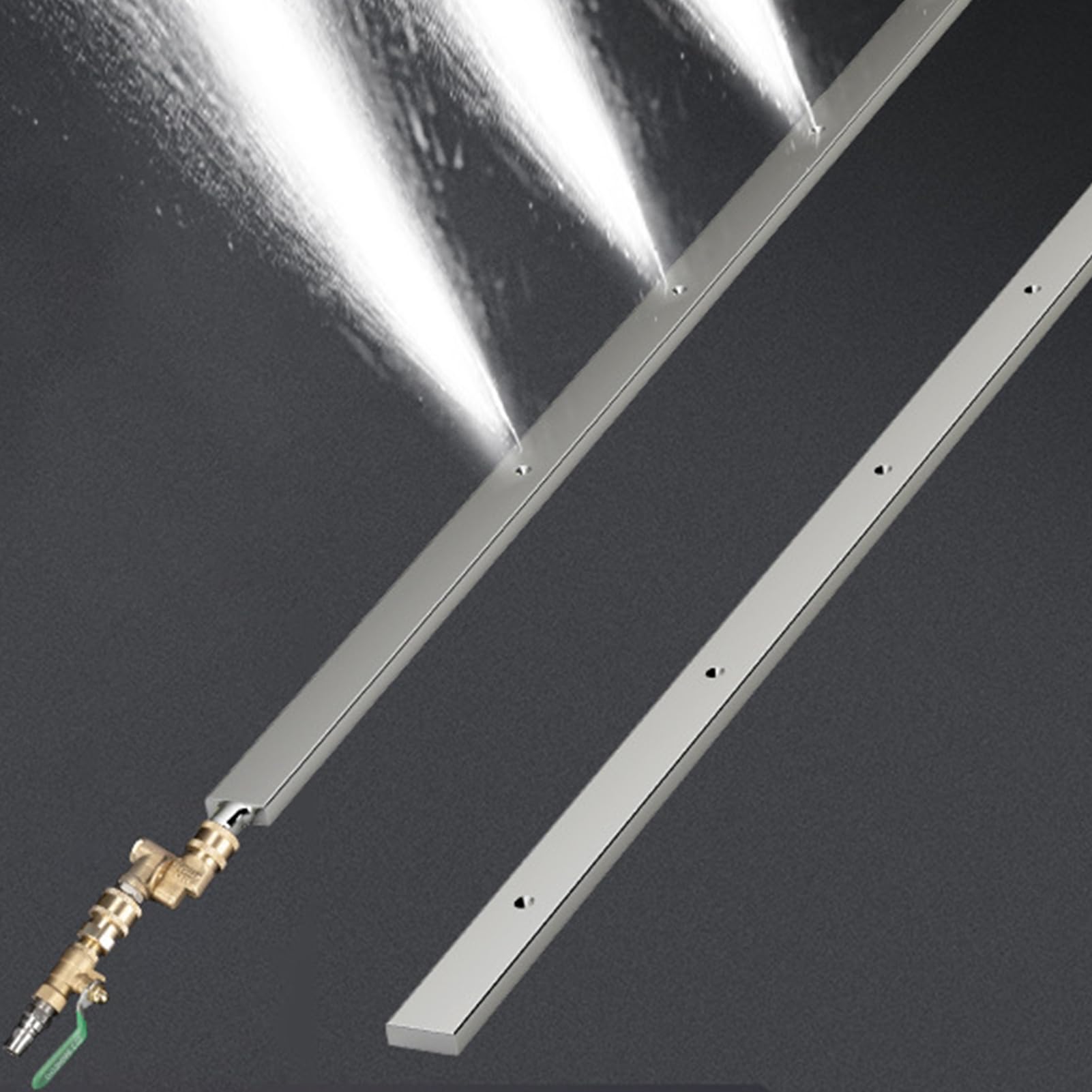 Strumento per la pulizia del radiatore auto, kit per la pulizia del condensatore del serbatoio acqua non smontabile, 60 cm, palos in acciaio con collegamento rapido, idropulitrice ugello