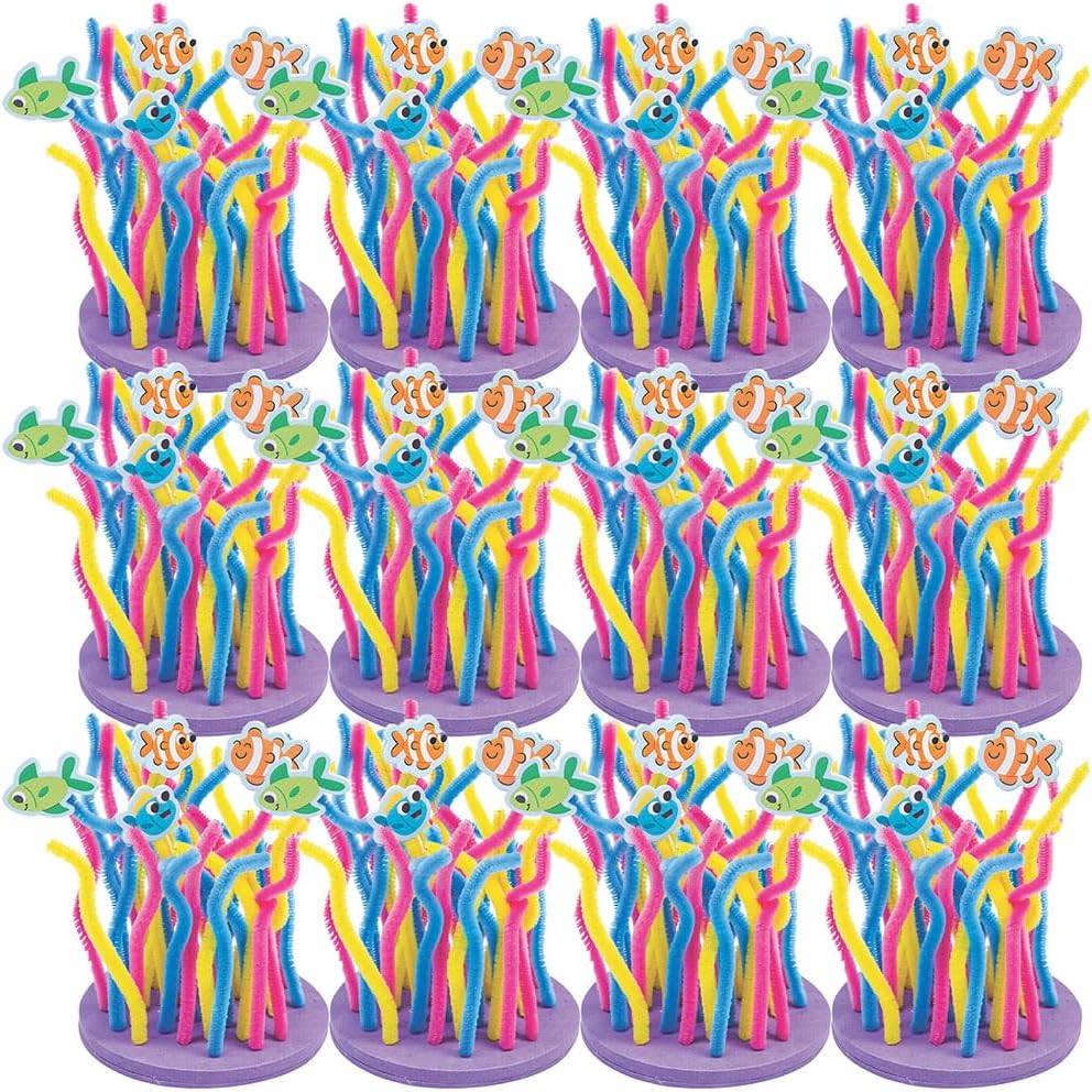 Fun Express Under The SEA Coral CK-12 - Craft Kits - VBS Vacation Bible School Supplies/Decor - 12 Pieces
