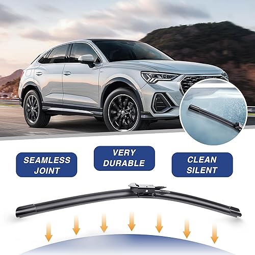 Miniatura 47 de 28"+20" Limpiaparabrisas frontales para Toyota Sienna 2020 2019 2018 2017 2016 2015 2014 2013 2012 2011 2010 (Juego de 2) Adaptador de gancho J/U