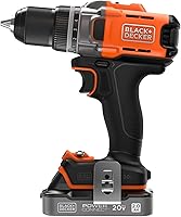 BLACK+DECKER 20V MAX Cordless Drill Driver BCD382DS1 with Battery & Charger - 398 in-lbs Torque for DIY